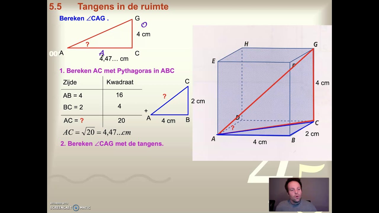 Mavo 3 5.5 Tangens in de ruimte