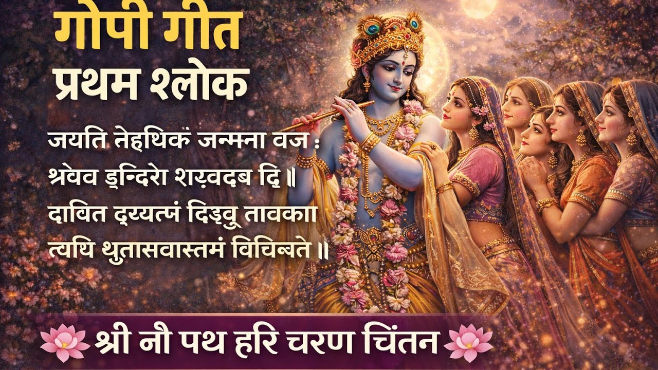 गोपी गीत  विरह गान प्रथम श्लोक का गूढ़ भावार्थ जयति तेऽधिकं जन्मना व्रजः | श्री जी पथ हरि चरण चिंतन