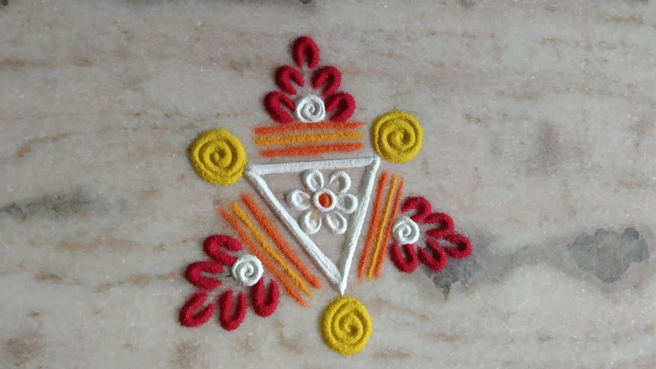 महाशिवरात्रि निमित्त दाराबाहेर काढण्यासाठी चार सुंदर छोट्या रांगोळ्या 🌺 Easy daily use rangoli