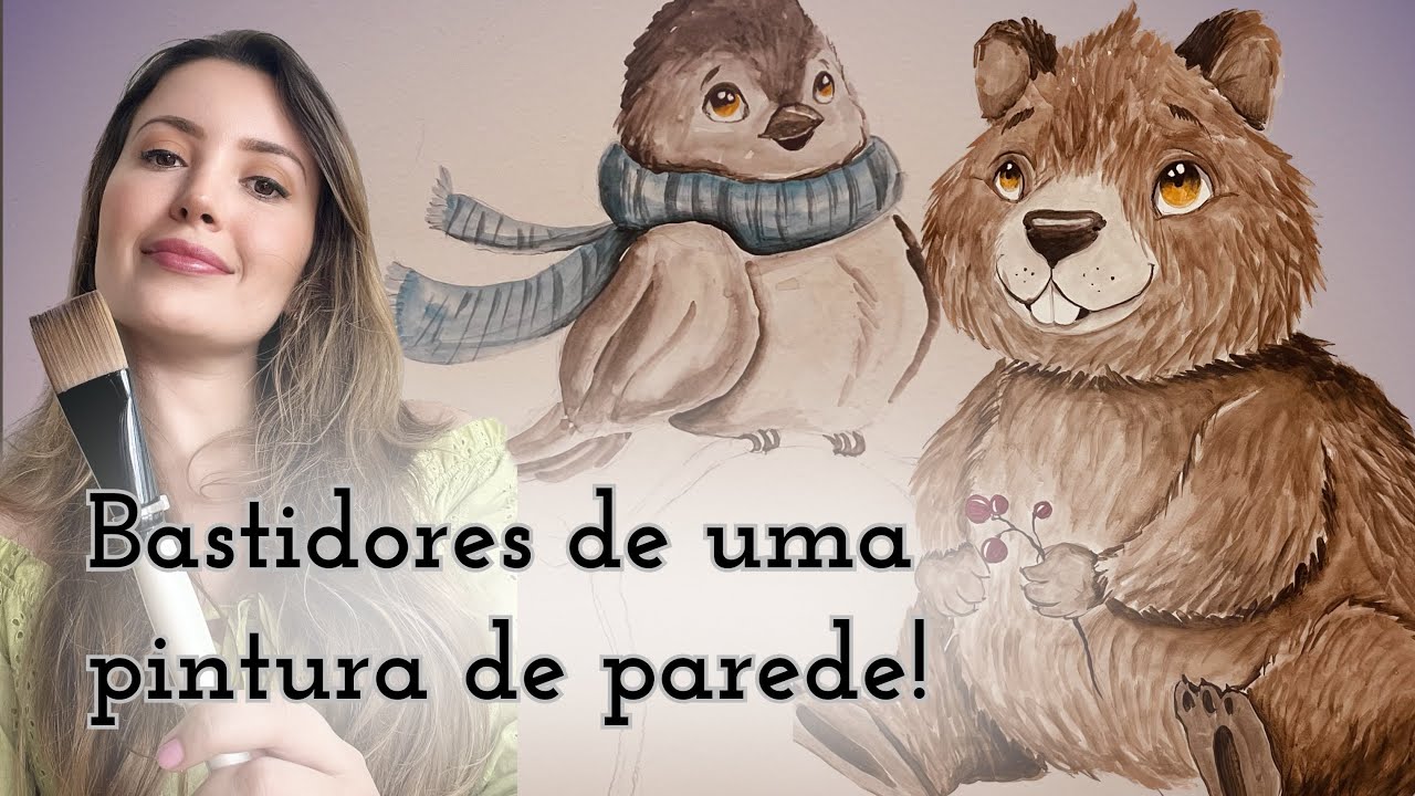 Vem ver como faço as pinturas em parede! (Parte 1) #aquarela #pintura #arte #desenho