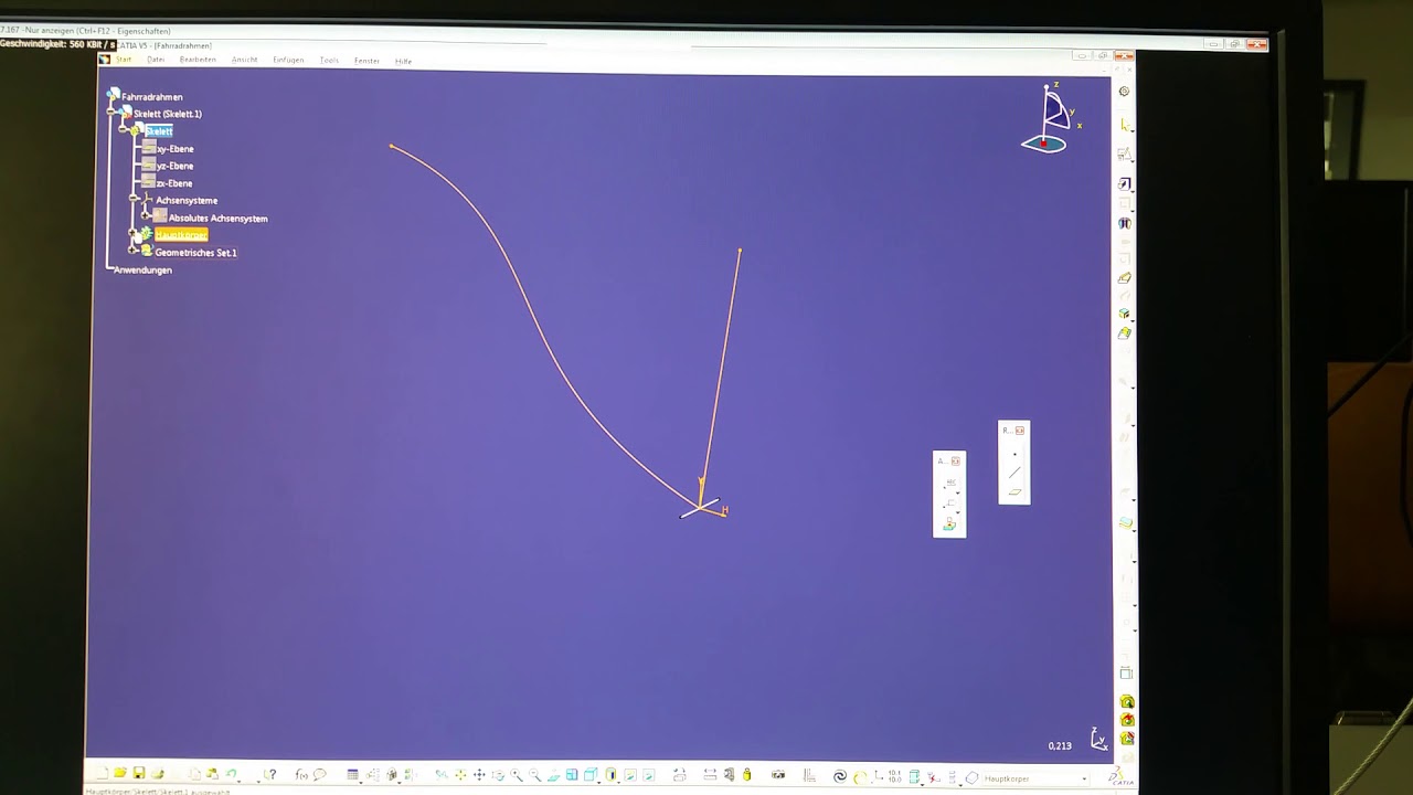 Catia_V5_Fahrradrahmenkonstruktion