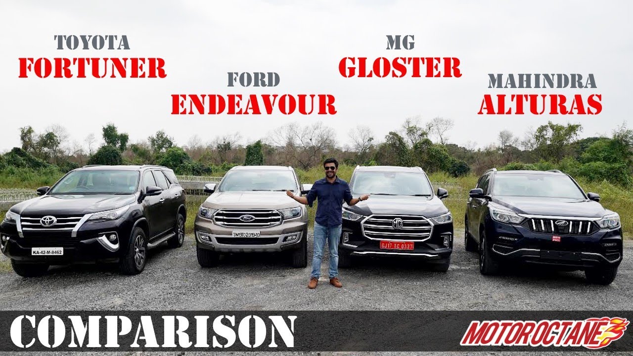 MG Gloster vs Fortuner vs Endeavour vs Alturas 2020 Comparison - Best Comparison