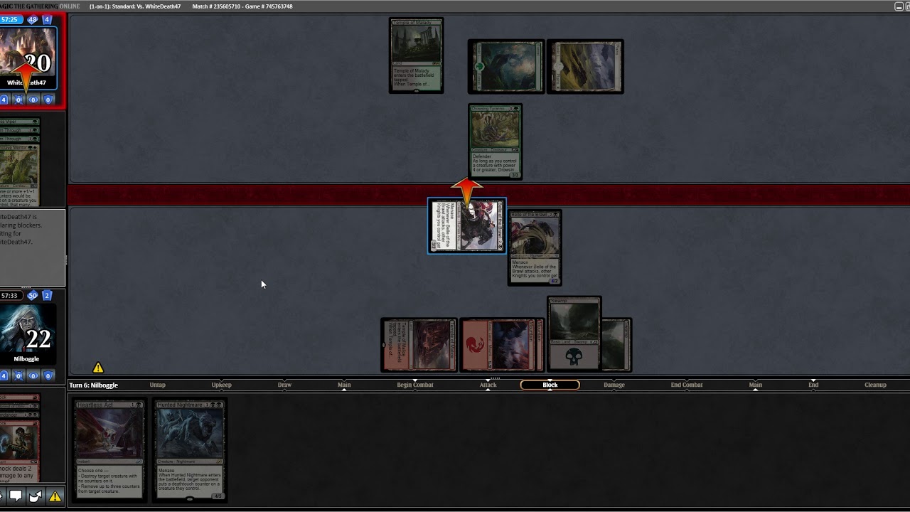 MTG (Standard 2020) - Meanies (Red/Black Menace) vs White/Green/Black Counters