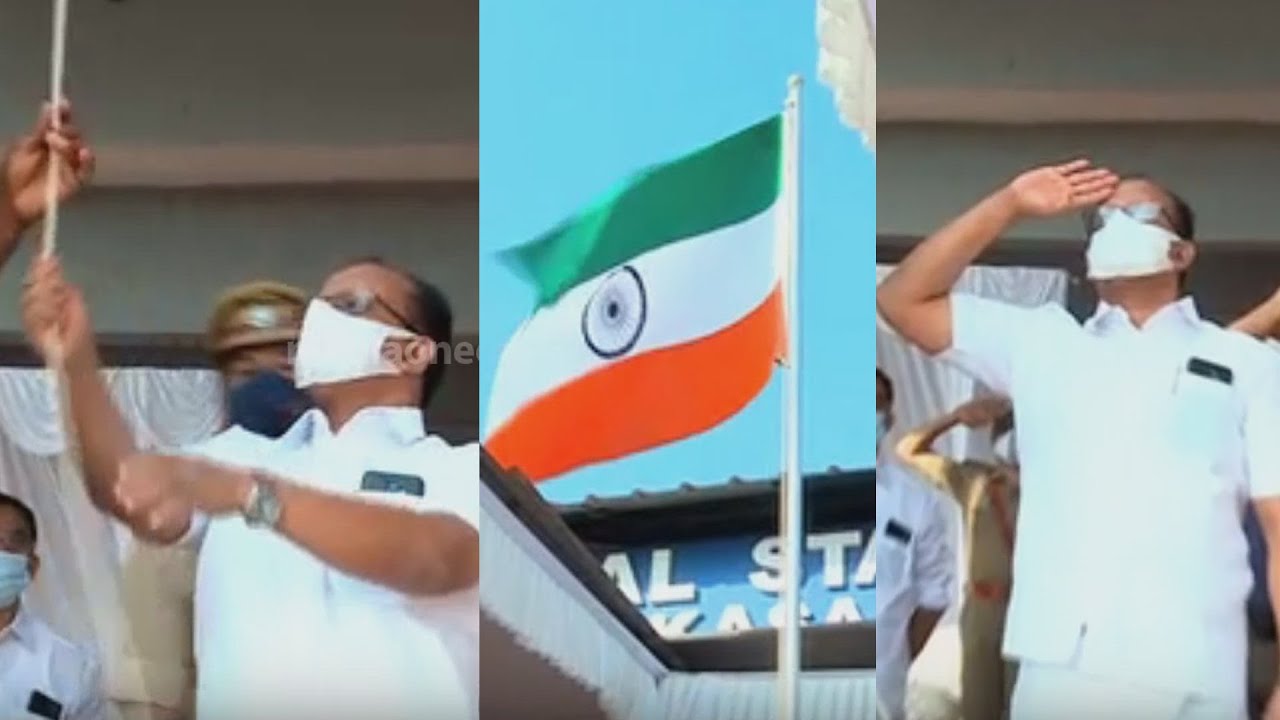 തലകീഴായി ദേശീയ പതാകയുയർത്തി മന്ത്രി അഹമ്മദ് ദേവർകോവിൽ, പിഴവ് ചൂണ്ടിക്കാട്ടിയത് മാധ്യമപ്രവർത്തകർ