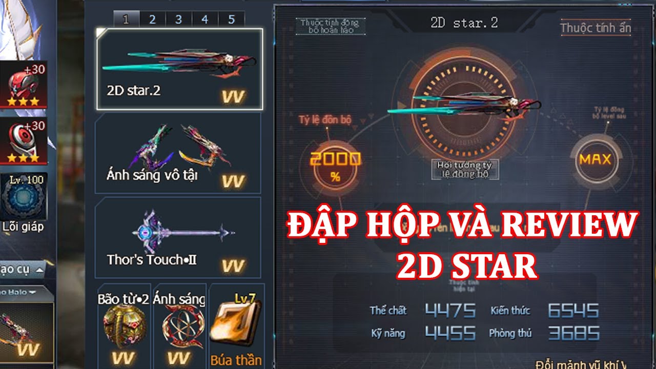 Đập Hộp Max Tiến Hoá Và Đồng Bộ 2D Star và Trải Nghiệm Trong RPG | Truy Kích 2