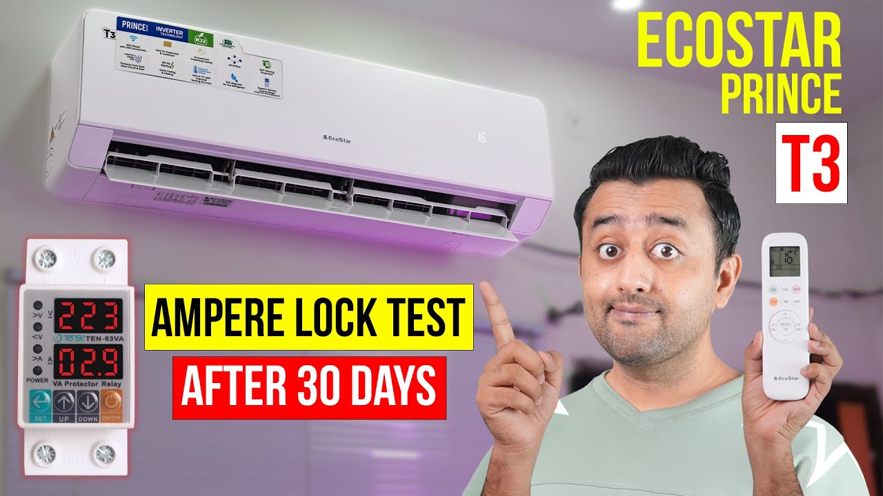 EcoStar Prince T3 Inverter AC Review After 30 Days  - Ampere Lock Test - Cool & Heat - Best AC?
