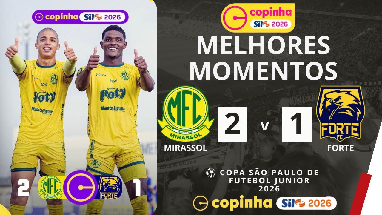 Mirassol vs Forte-ES | Melhores Momentos | 1&ordf; Rodada | Copinha 2026
