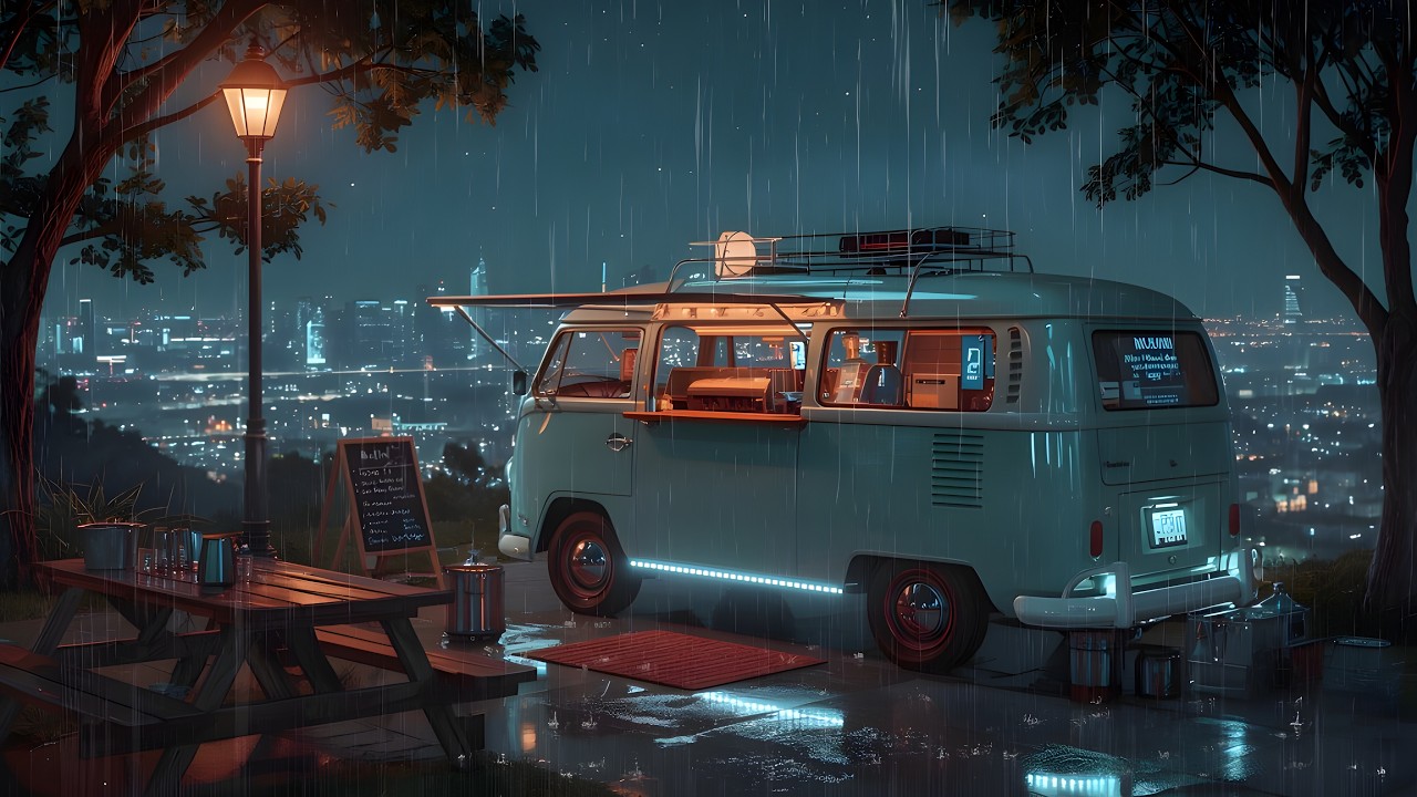 Classic 90's Rain Lofi 🎶 Peaceful Night Beats for Sleep & Relaxing