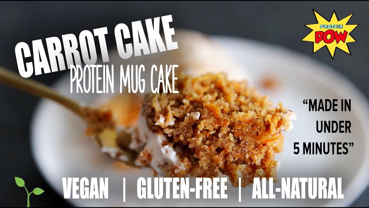 Healthy *Carrot Cake Protein Mug Cake for One* Gluten-Free