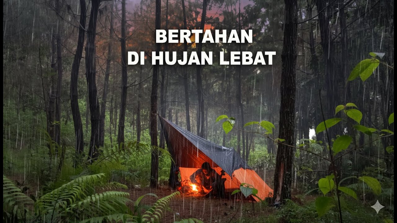 BERTAHAN di HUTAN | SOLO CAMPING Saat HUJAN DERAS 🌧️
