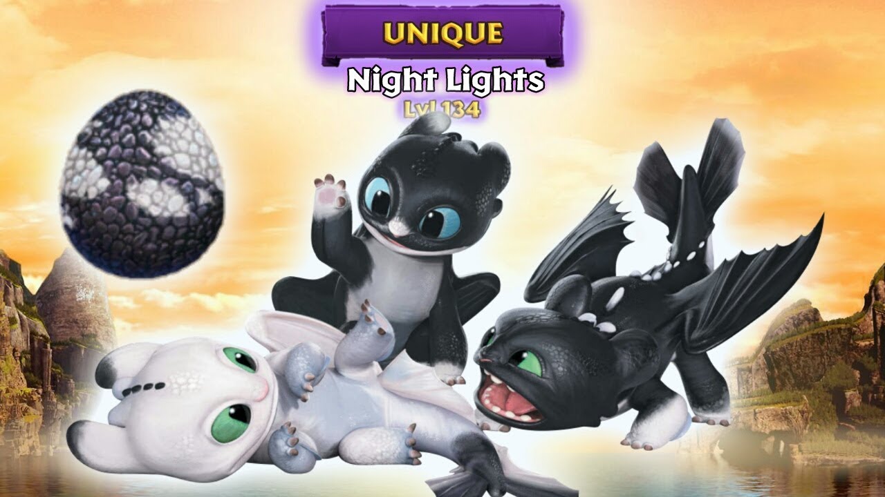 Night Lights - New Unique Dragons Titan Mode Max Level 134 | Dragons: Rise of Berk (Update 1.40.13)