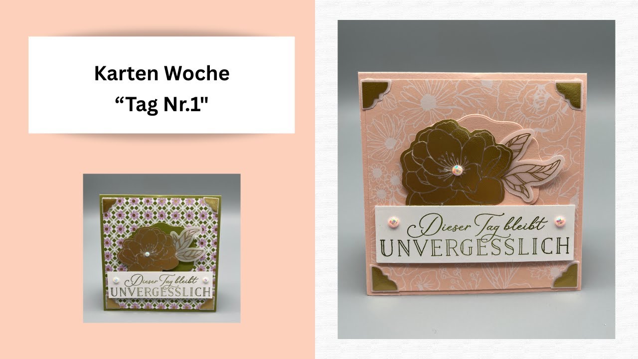 Karten Woche Tag Nr.1 mit den Produkten von Stampin`UP! Pop Up Karte in 10,5cm mal 10,5cm