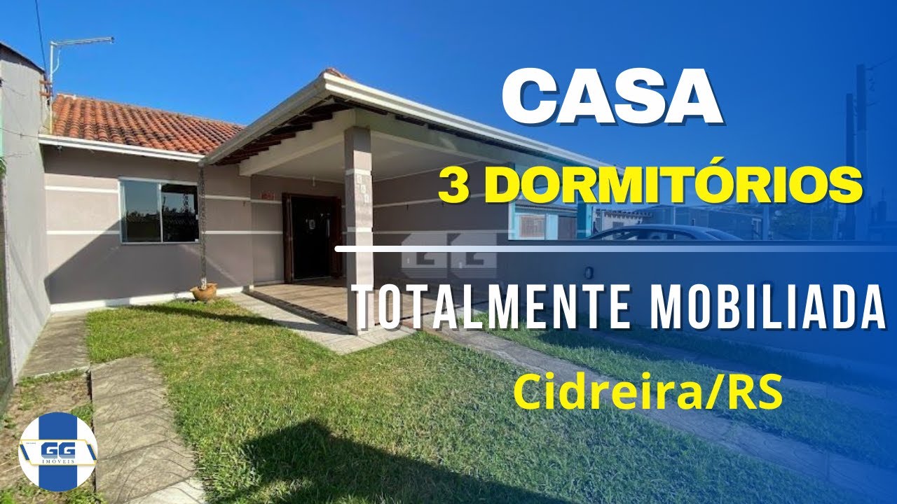 ✅ Vendido!! - CASA TOTALMENTE MOBILIADA PARA VENDA NO BAIRRO NAZARÉ, NA CIDADE DE CIDREIRA/RS.