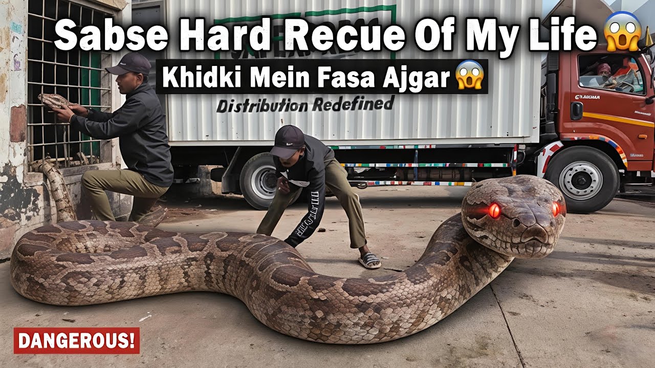 Most Difficult Rescue Ever 😱 | 15+ Feet Ajgar Stuck in Window 