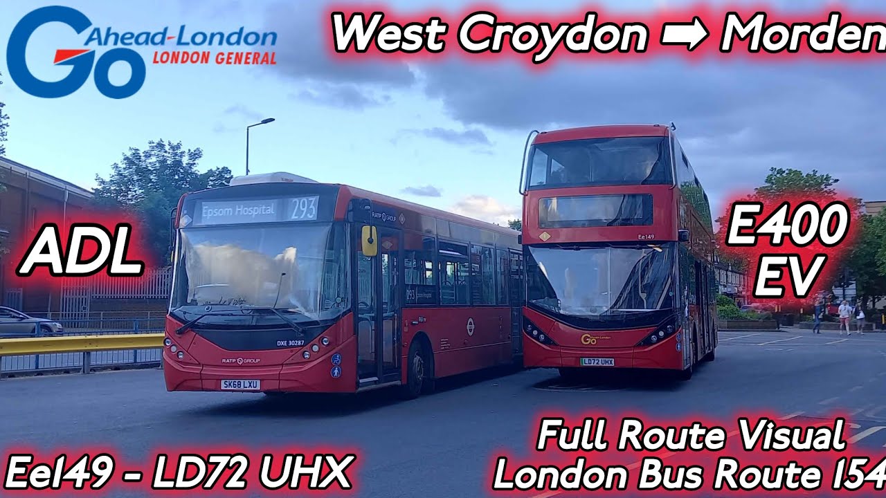 FRV - London Bus Route 154 | West Croydon ➡ Morden | Ee149 - LD72 UHX | ADL E400 EV | Go Ahead LDN |
