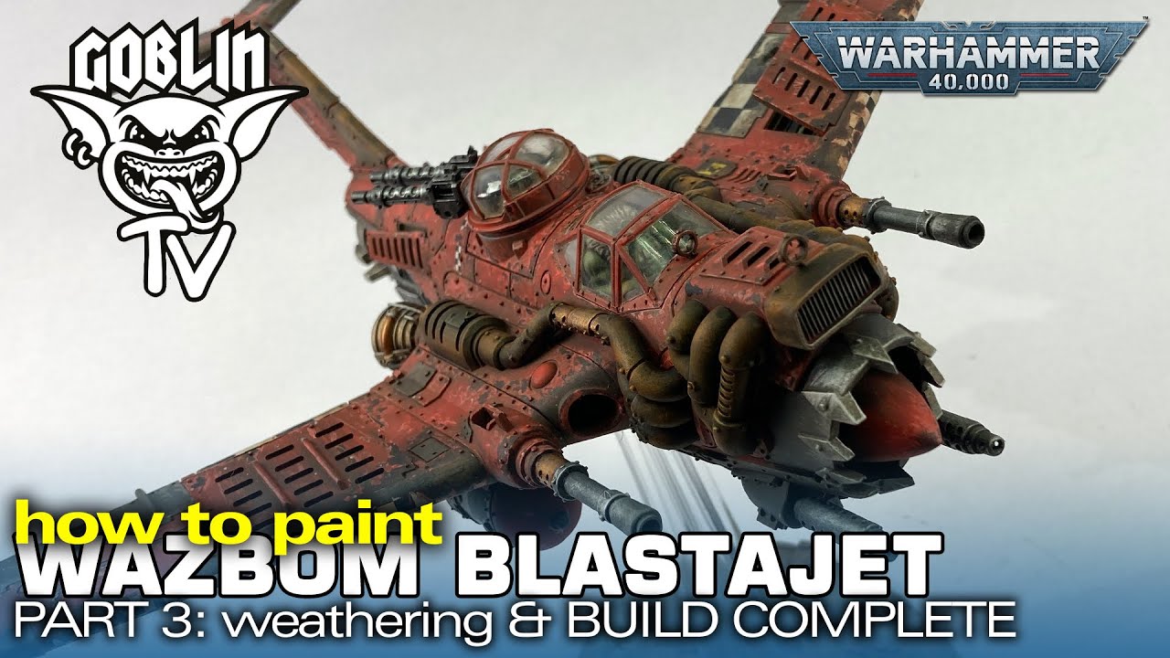 Painting Tutorial: Orks! Wazbomb Blastajet Part 3 WEATHERING & BASING! - ModelMaking Guru