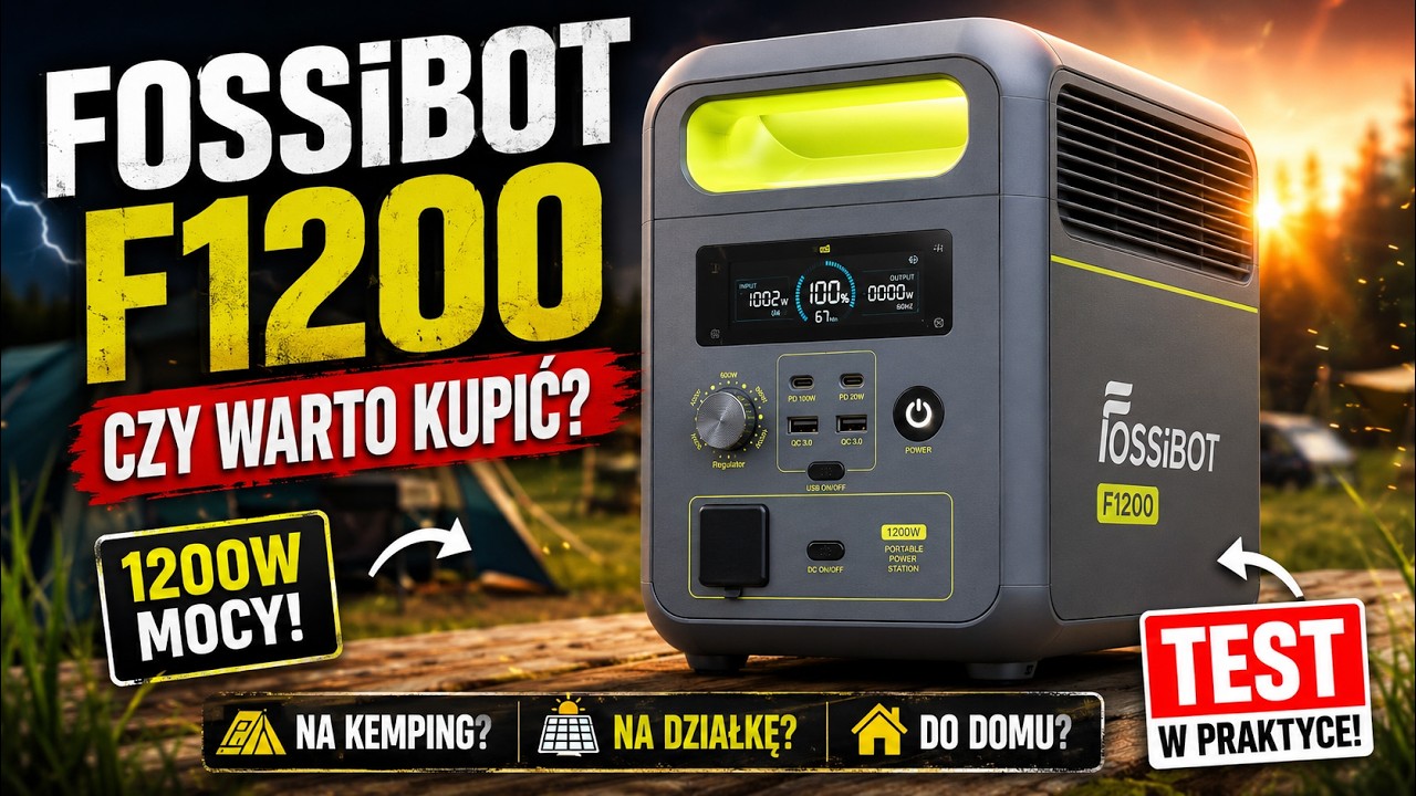 FOSSIBOT F1200 Wszystko, co musisz wiedzieć przed zakupem stacji zasilania z Chin - TEST CZAJNA.PL