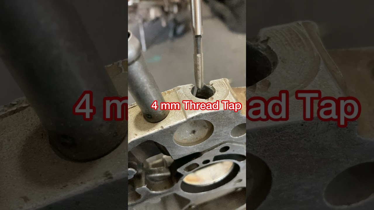 How to repair stripped aluminum threads ? #howto #shorts #amazing #satisfying #car #skills #video