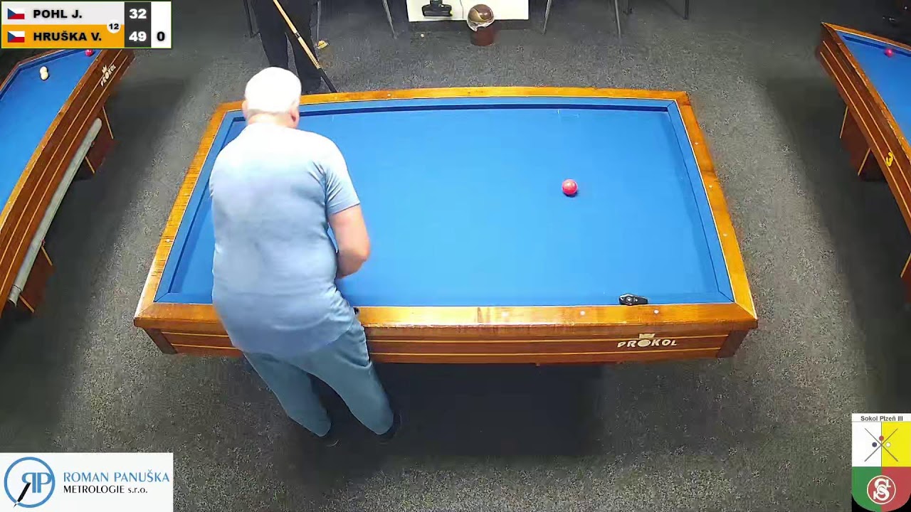 Czech league | 1-cushion | D2 | 13th round | Vilém Hruška v Jan Pohl