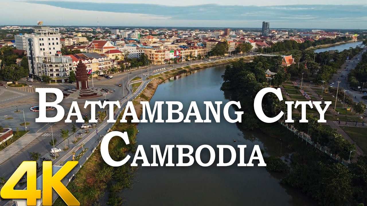 4K Beautiful Drone Video | Cambodia Battambang City 2024 @skyerera