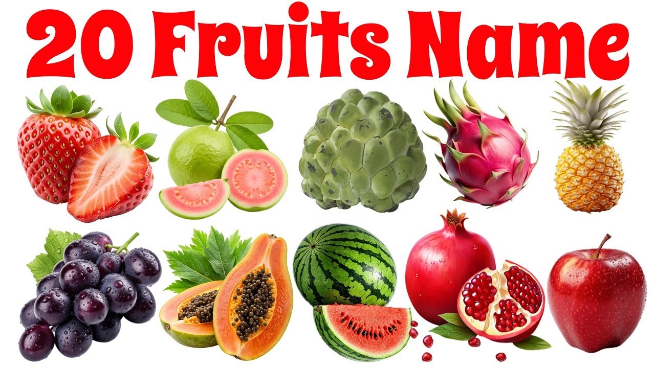 फलो के नाम | Fruits Name Hindi In English | Fruits Name With Pictures | Kids Learning Video