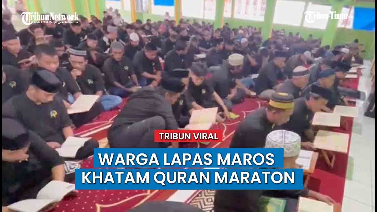 Warga Binaan Lapas Maros Tadarus 8 Juz Permalam, Khatam Alquran Setiap 4 Hari