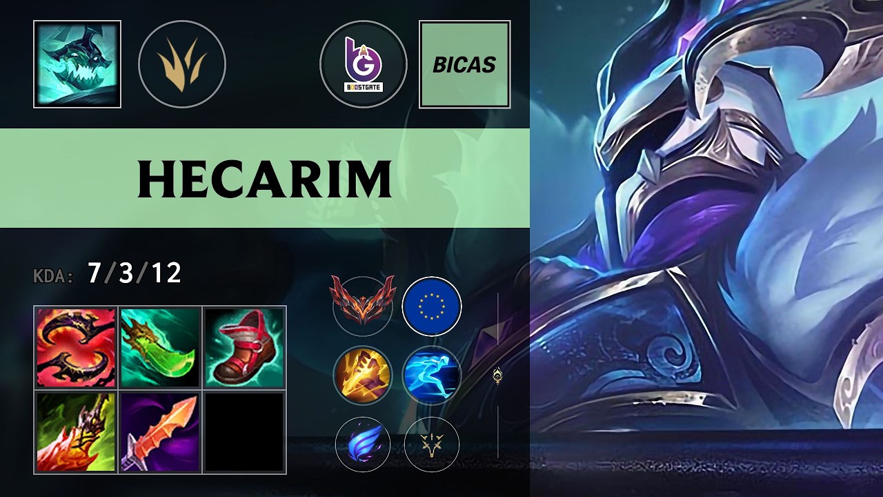 (BGT Bicas) Hecarim Jungle vs Lee Sin - EUW Grandmaster Patch 26.13