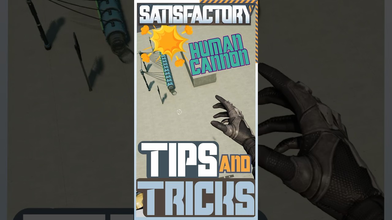 Launch yourself anywhere in the game with a hypertube CANNON! #shorts #satisfactory #bedplaysgames