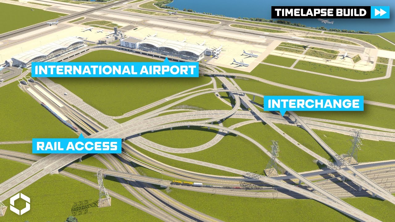 Connecting the International Airport To The City | Cities Skylines 2 | Timelapse Build