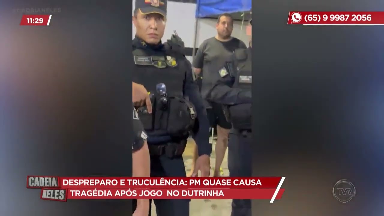 Despreparo e truculência; PM quase causa tragédia após jogo no Dutrinha
