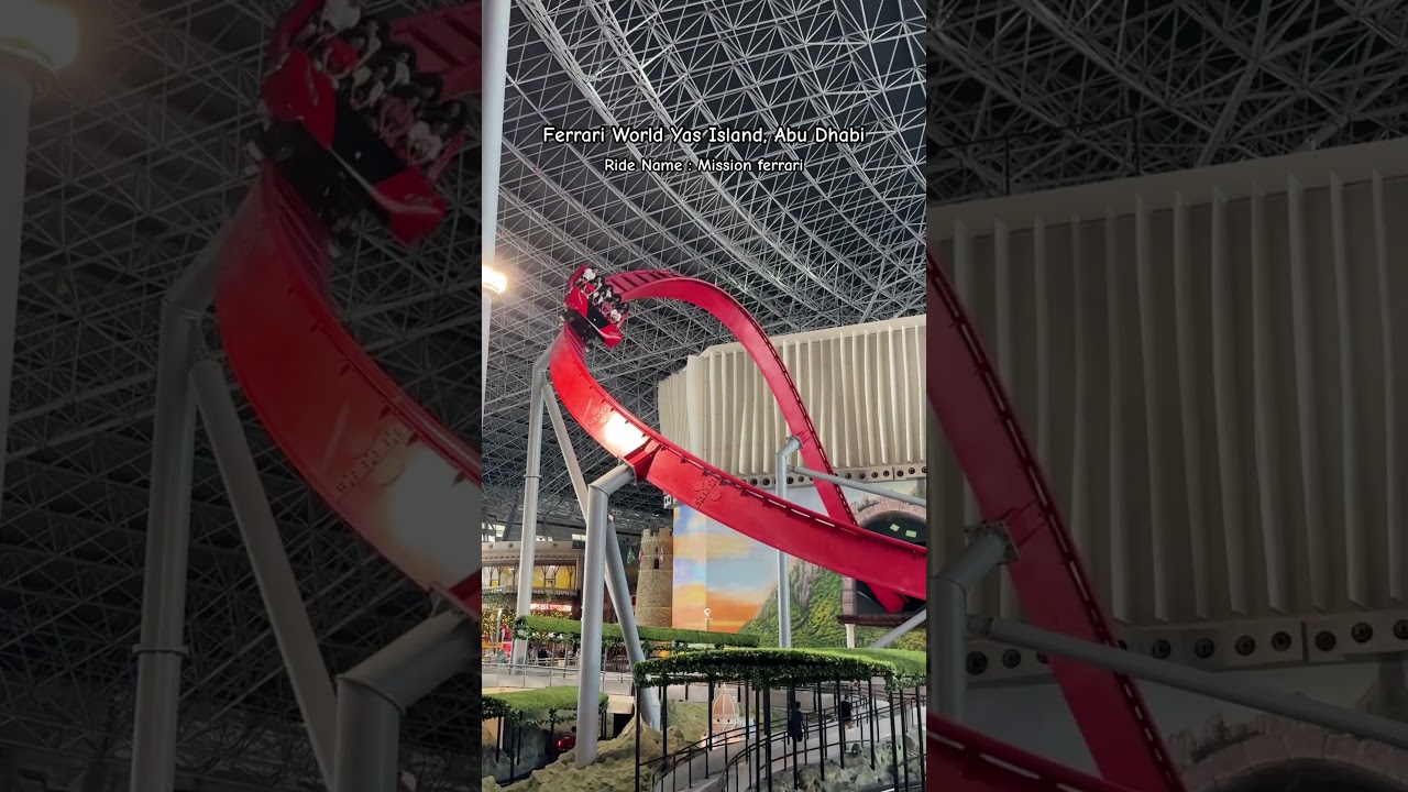 Ferrari World Yas Island, Abu Dhabi #missionferrari #ferrari #rollercoaster