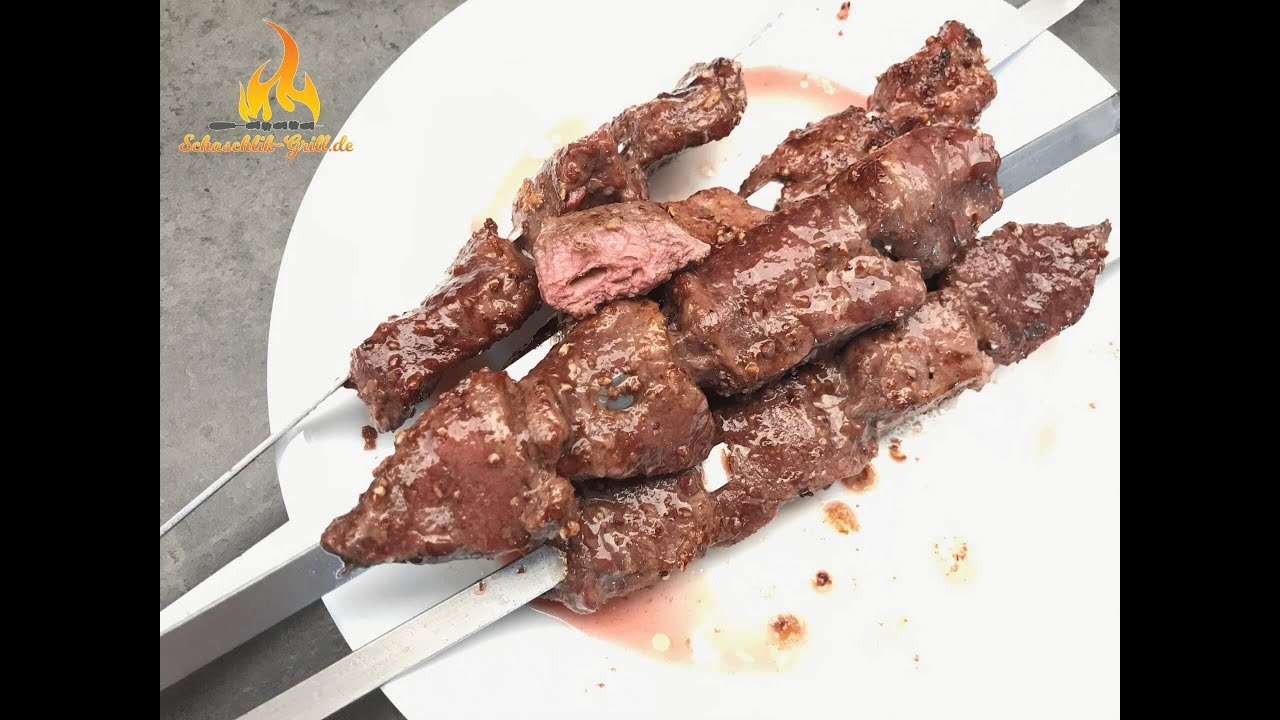 Schaschlik Marinade mit Rind - Schaschlikspieße grillen Australian Black Angus