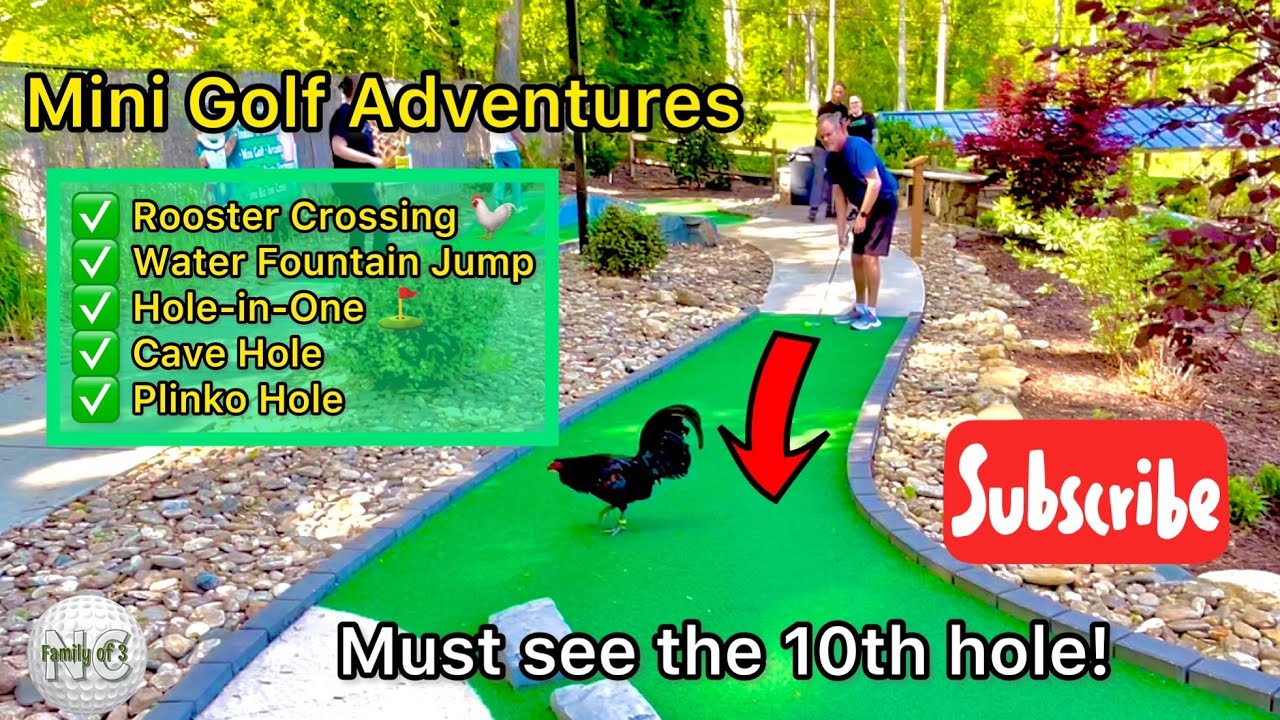We enjoyed this Beautiful OUTDOOR Mini Golf COURSE! ⛳️ GREAT course!  #minigolf #Kannapolis