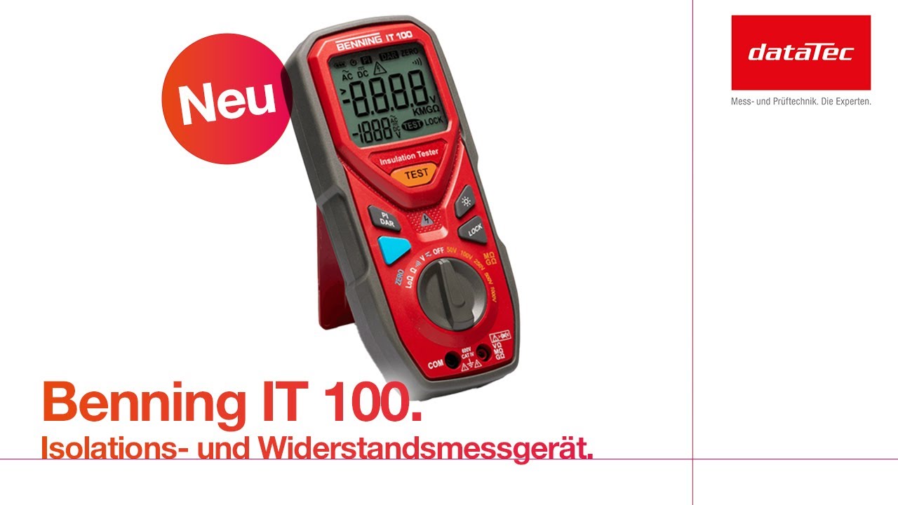 NEU: BENNING IT100 Isolations- und Widerstandsmessgerät.