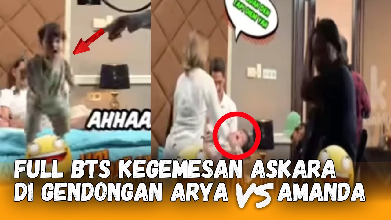 Full BTS Kegemesan Askara Tak mau lepas di gendongan arya saloka dan amanda manopo di ikatan cinta