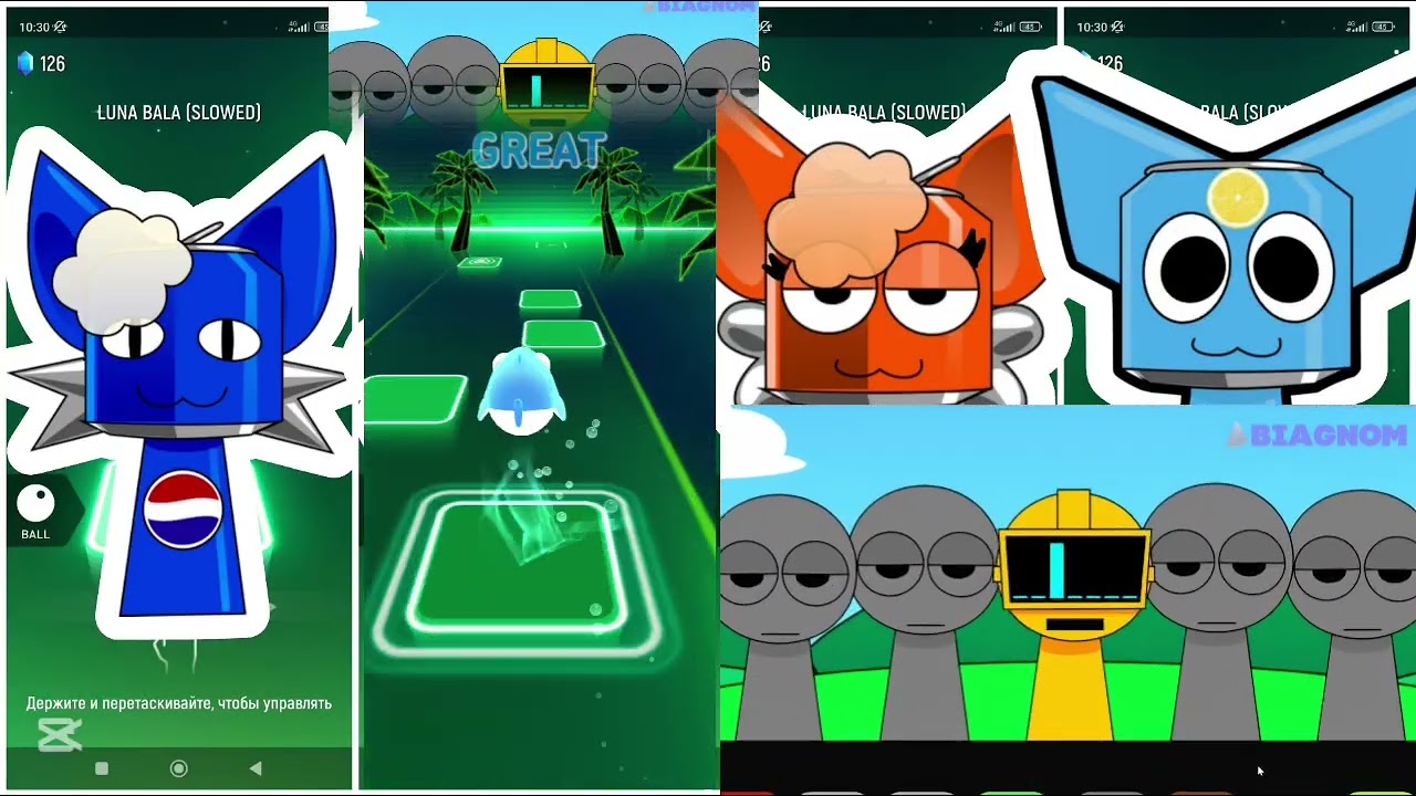 Sprunki Characters in Tiles Hop 🔥 Music Rhythm Game!