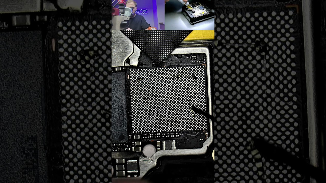 Honor 70 не включается. Перекатка процессора. #datarecovery #microsoldering #repair #bga #ремонт
