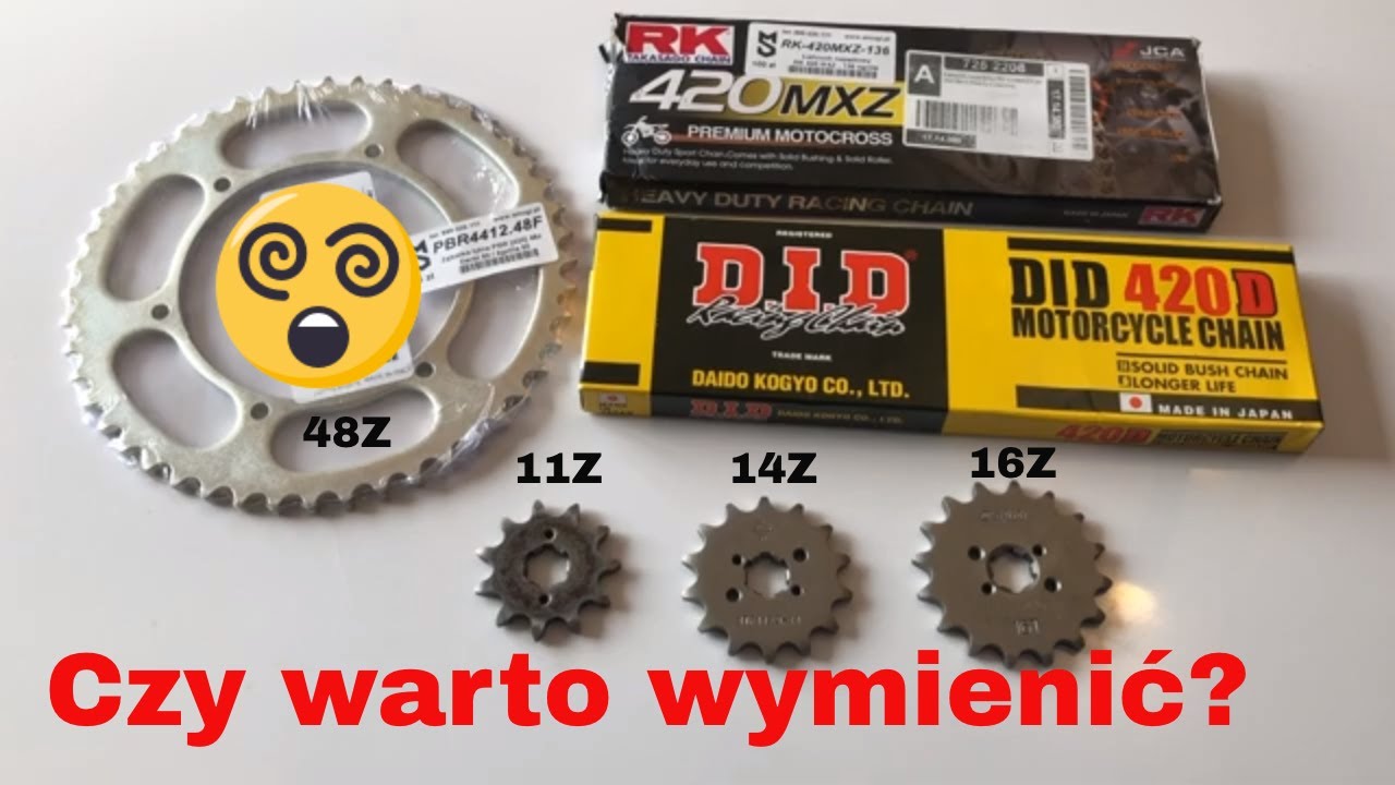 Wymiana zębatek łańcucha napędu w motocyklu Czy warto wymienić zębatki  oraz łańcuch w Derbi Aprilia