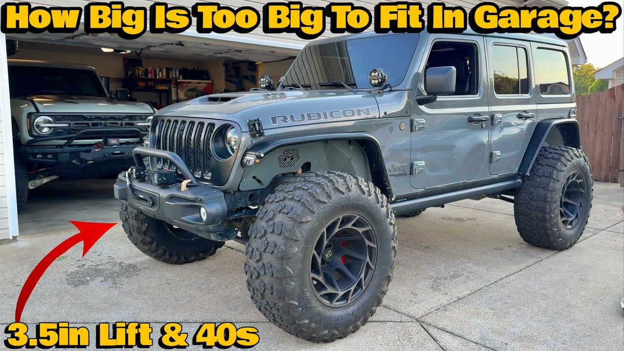 Jeep Wrangler: самый большой подъемник и шины для стандартного гаража