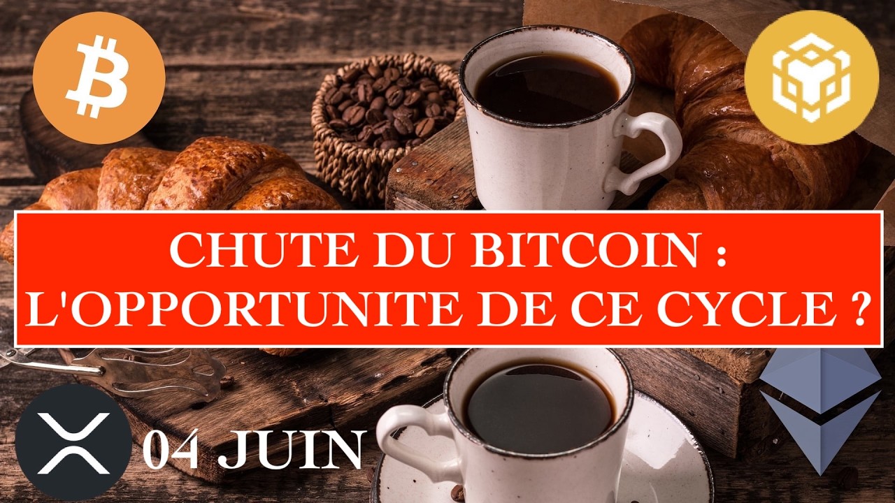 🚨 04 JUIN 2026 ☀️☕️🥐 Chute du BITCOIN : m&ecirc;me pattern qu'en 2022. L'opportunit&eacute; de ce cycle s'ouvre ?