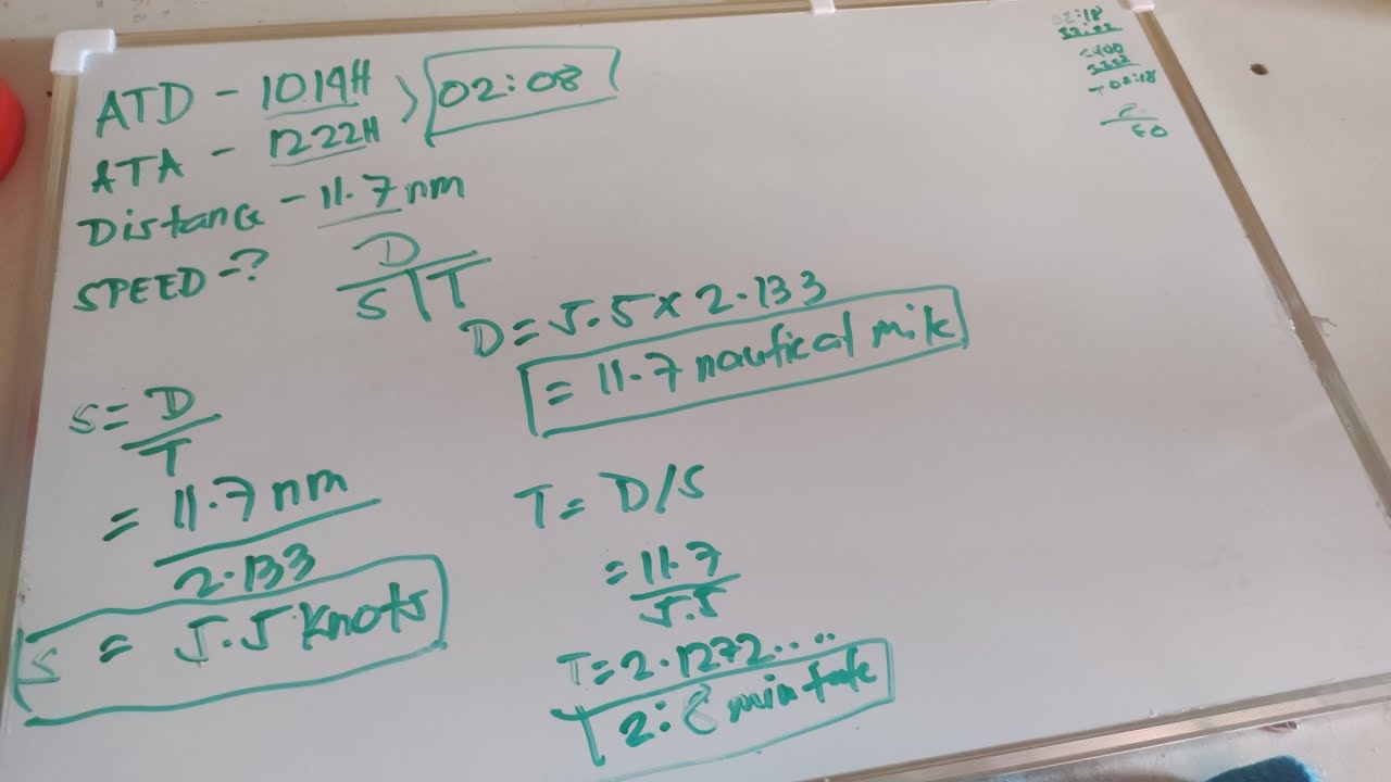 How to calculate speed,time,distance in navigation? | Navigation Problem