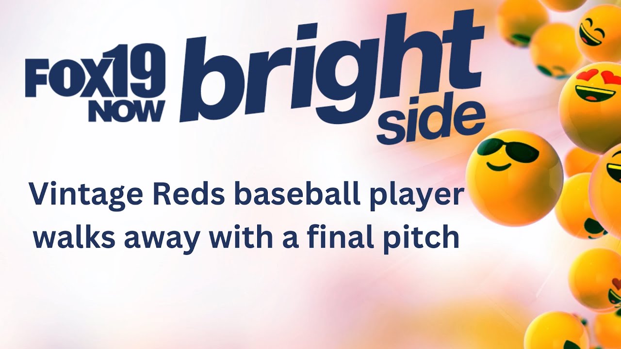 Vintage Reds baseball player walks away with a final pitch