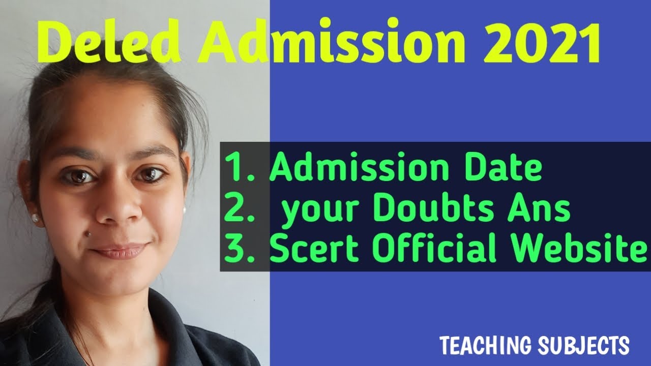 Deled Admission 2021 || Scert Official Website || D.EL.ED || DIET Admission || Deled Question  ||