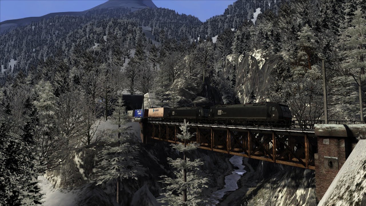 Gotthardbahn im Winter (virtuelle, semifiktive Strecke für TS2016)