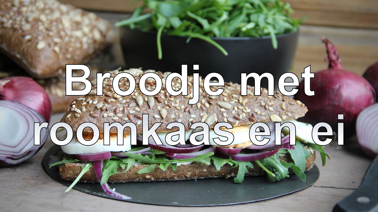 Broodje met roomkaas en ei recept