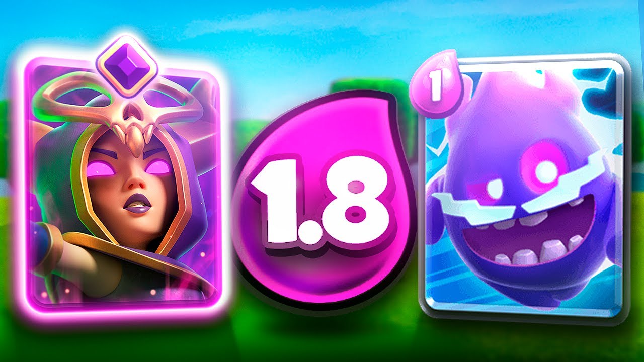 CRIEI O DECK INSUPORT&Aacute;VEL 1.8 MAIS R&Aacute;PIDO DE BRUXA EVOLUIDA no CLASH ROYALE!