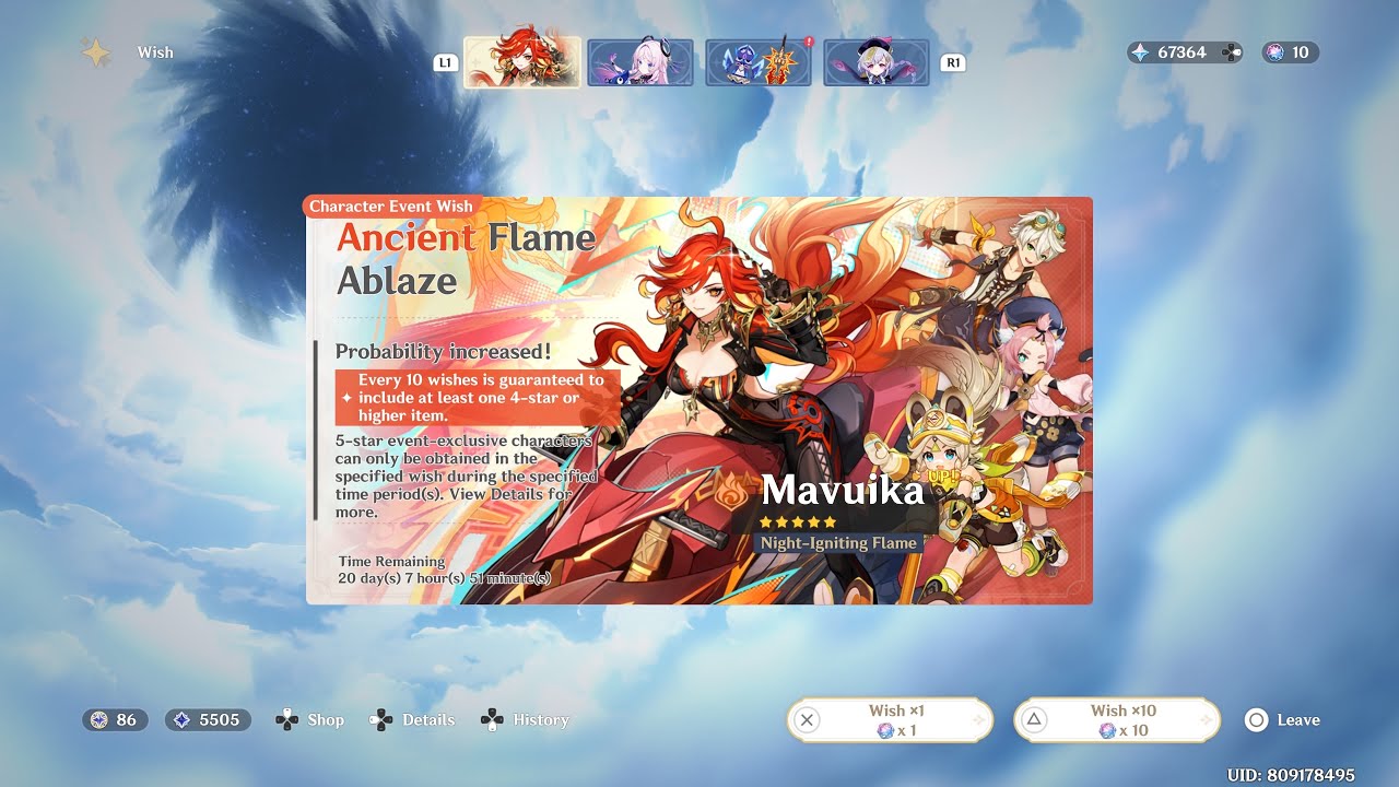Genshin Impact | Pulling for Mavuika and her Weapon
