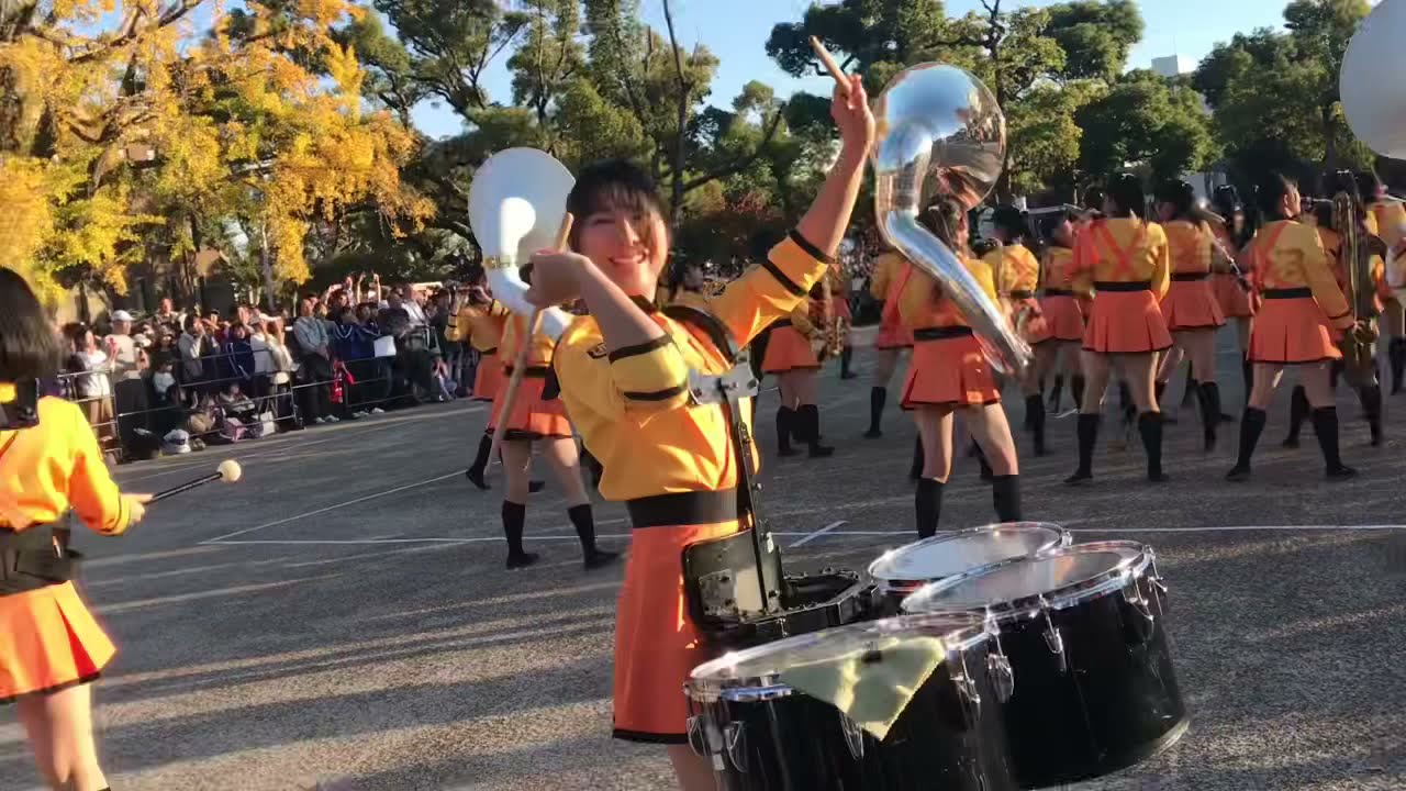 2019 京都橘高校吹奏楽部（KYOTO TACHIBANA  percussion）パーカス隊　大阪キャッスルマーチング