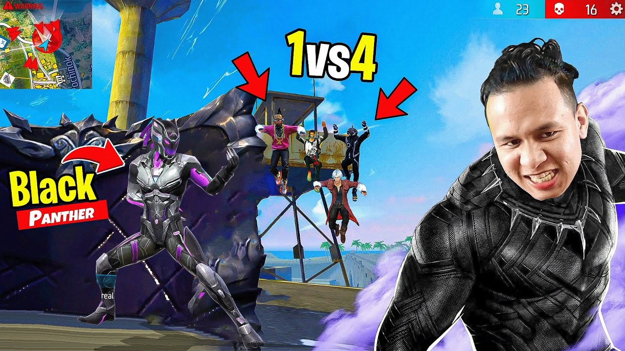 Free Fire Solo Vs Squad with New Black Panther Coyote Bundle 😍 Tonde Gamer