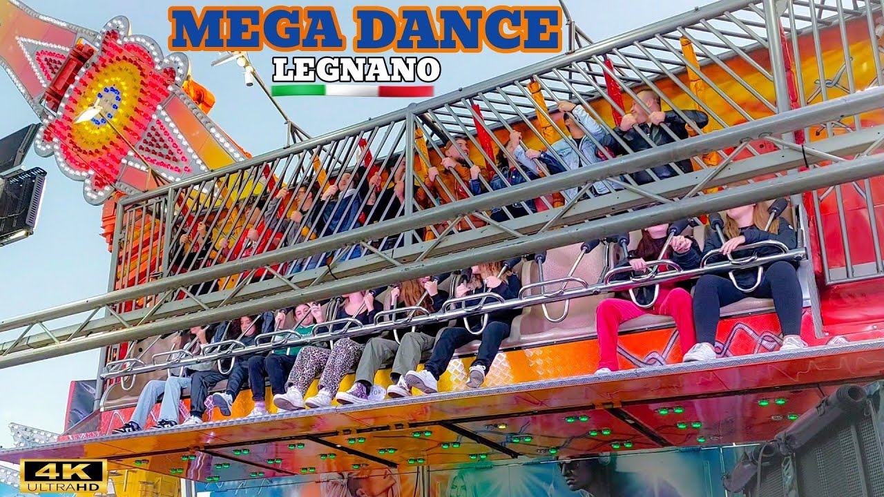 MEGA DANCE Rides - Giostre 2024 🇮🇹 Legnano Lunapark 4K